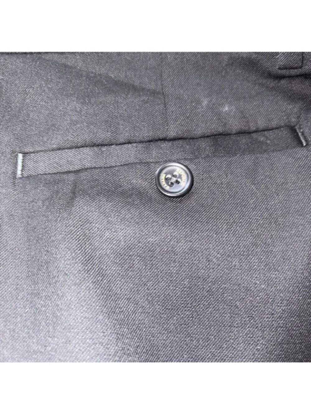Banana Republic Black Marzotto Wool Pants Men Marked 34 x 34”-Measured 35” x 44”